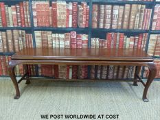 A 19thC Chinese low table (length 142cm, depth 43cm,