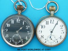 A Brevet Victorian hallmarked silver cased Goliath pocket watch, London 1884,