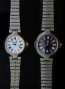 Two Dunhill wristwatches, one with Roman numerals,