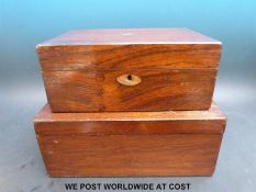 A rosewood box and further box