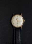 Omega gentleman's automatic wristwatch with gold hands and baton markers and subsidiary dial on