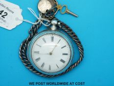 A Thomas Barker, London fusee pair cased pocket watch with verge movement, London 1827,