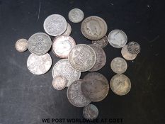 Approximately 159g of pre 1947 silver coinage,