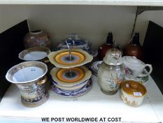 A collection of mixed ceramics including a Spode Italian pattern large tureen and cover,
