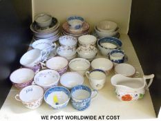 A selection of first period Worcester bowls,