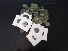 A collection of uncleaned Roman coins