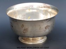 A white metal flared bowl marked Sterling Exemplar Paul Revere, diameter 15cm,