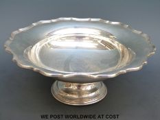 An Edward VII hallmarked silver tazza, diameter 25.