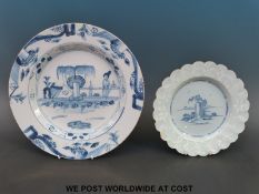 Two 18thC Delft plates