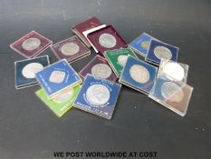 Twelve modern crowns etc including Festival of Britain example,