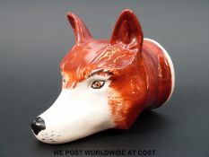A Staffordshire fox stirrup cup