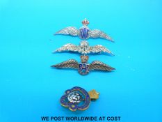 A silver RAF brooch,