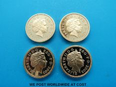 A UK gold proof sovereign pattern collection comprising four full sovereigns with certificates