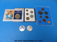 A quantity of modern coins, some cased sets etc,