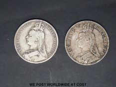 Two Victorian Jubilee crowns,