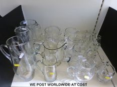 Twenty pieces of clear glass, Whitefriars and others,