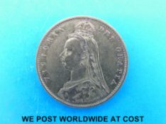 An 1887 gold half sovereign, Jubilee head,