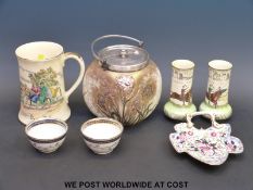 A collection of mixed ceramics including Royal Doulton Bayeux Tapestry Seriesware vase,