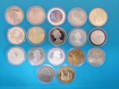 Sixteen modern crowns,