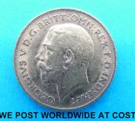 A 1912 George V gold half sovereign.