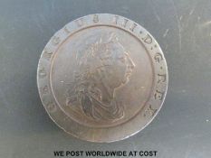 A George III Cartwheel twopence 1797
