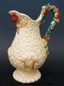 A Clarice Cliff Harvest pattern jug (23cm tall)