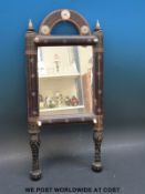 An Indian late 19th / early 20thC wire inlaid hand mirror with ivory fittings,