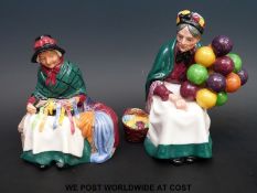 Royal Doulton figures Balloon Seller and Silk Seller