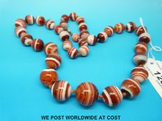 A large banded agate necklace