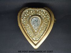 An 18th / early 19thC double hinged and layered artist's paint box or travelling inkwell,