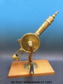 An Eclipse patent bar-mounted brass corkscrew,