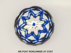 Varnish & Co overlaid cut glass paperweight,