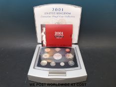 A 2001 UK Royal Mint Executive proof coin set,