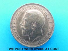 A 1911 George V gold full sovereign