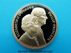 A £5 gold coin 1997 to commemorate The Queen's Golden Wedding Anniversary,