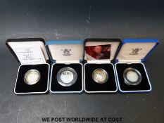 Two £2 silver proof cased and certificated Piedfort coins,
