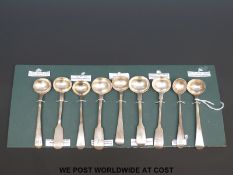 A collection of Victorian and Georgian hallmarked silver mustard spoons