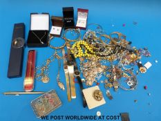 A large collection of costume jewellery