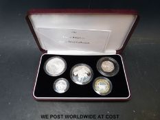 A UK Royal Mint 2004 'Family Silver' coin collection with certificate