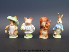 Beswick Beatrix Potter figures, Little Pig Robinson, Peter Rabbit,