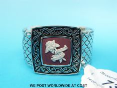 A silver bracelet / bangle by Stephen Webster for Wedgwood in Rose design