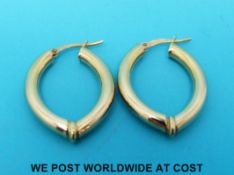 A pair of 9ct gold earrings