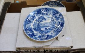 Ten Wedgwood limited edition blue and white plates,