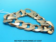 A 9ct gold gentleman's curb link bracelet (170.