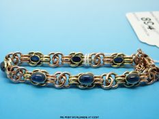 A Russian bi-coloured gold bracelet (marked 56 for 13.