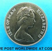 A 1973 Queen Elizabeth II Isle of Man gold half sovereign.