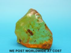 An amber specimen with insect inclusions