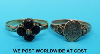 Two Georgian/Victorian rings,