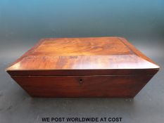 A 19thC sarcophagus workbox,