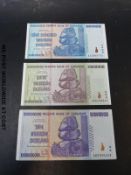 Zimbabwe uncirculated 100 Trillion Dollar,